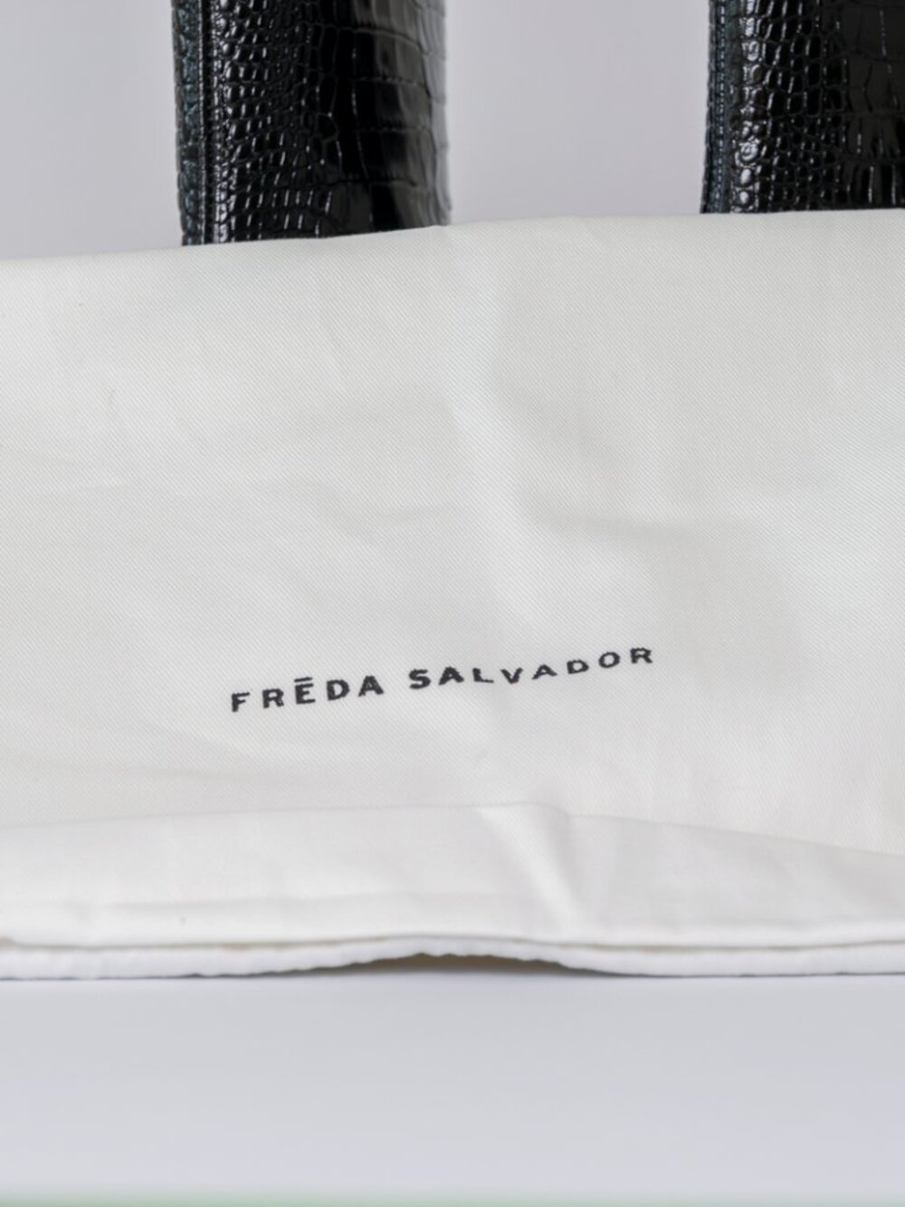 FREDA SALVADOR Lanna Croc-Effect Leather Boots – New - Picture 13 of 14